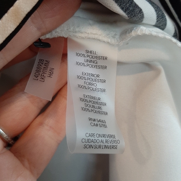 Karl Lagerfeld Paris Eiffel Tower Midi Dress 8 Mod Retro Military Stripes Logo - Picture 9 of 10